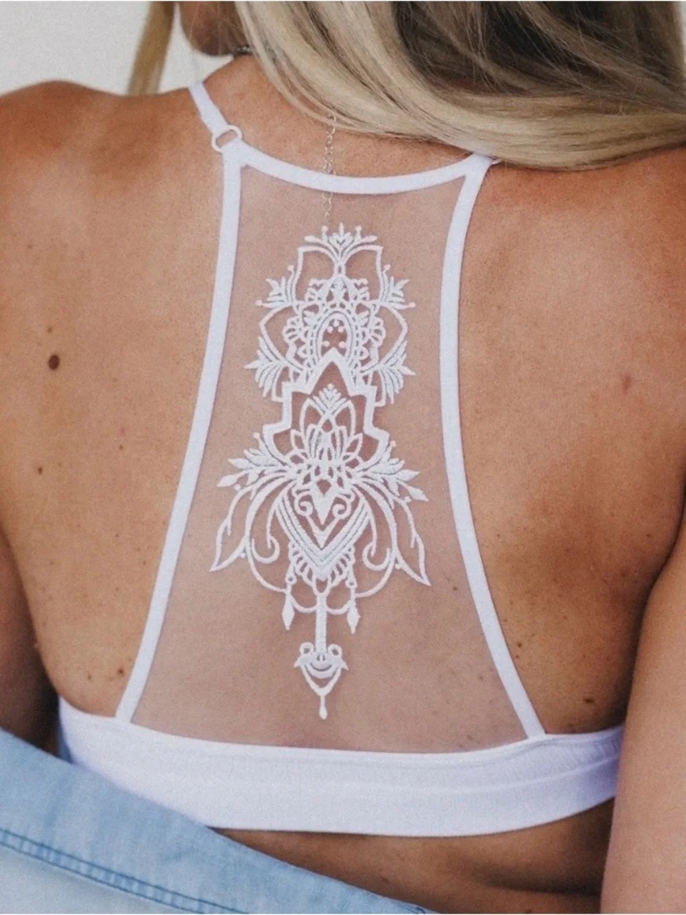 White Lace-Back Tank Dress - Women's Dress
